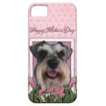 Mothers Day - Pink Tulips - Schnauzer