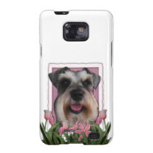 Mothers Day - Pink Tulips - Schnauzer Samsung Galaxy SII Covers