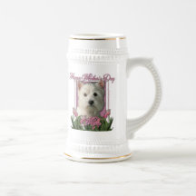 Mothers Day - Pink Tulips - West Highland Terrier Mugs