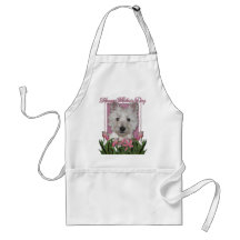 Mothers Day - Pink Tulips - Westie Apron