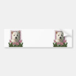 Mothers Day - Pink Tulips - Westie Bumper Stickers