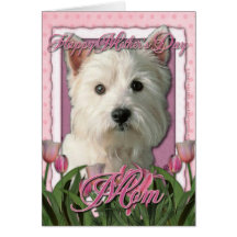 Mothers Day - Pink Tulips - Westie Cards
