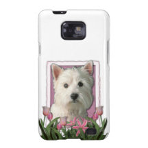 Mothers Day - Pink Tulips - Westie Samsung Galaxy SII Cover