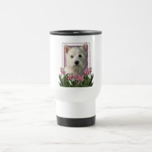 Mothers Day - Pink Tulips - Westie Mug