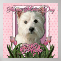 Mothers Day - Pink Tulips - Westie