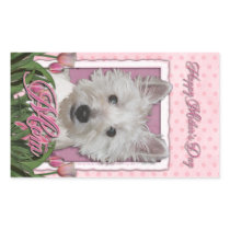 Mothers Day - Pink Tulips - Westie Stickers