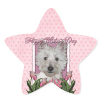 Mothers Day - Pink Tulips - Westie Star Stickers