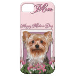 Mothers Day - Pink Tulips - Yorkshire Terrier