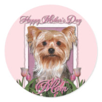 Mothers Day - Pink Tulips - Yorkshire Terrier