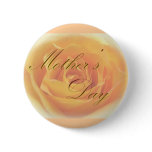 Mothers Day Yellow Rose Button