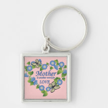Mother's Love Heart Key Chains