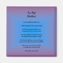 Mother's Poem Fridge Magnet