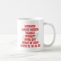 Motivated, Always Faithful, Reliable, Integrity, N Mug