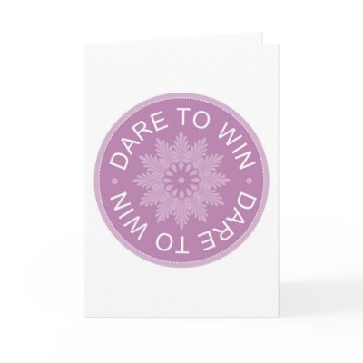 Motivational 3 Word Quotes ~Dare To Win~ Cards by semas87