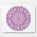 Motivational 3 Word Quotes ~Dare To Win~ mousepads
