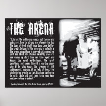 Motivational Gym Poster - Man in the Arena