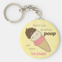 Motivational Poop on Ice Cream Keychain