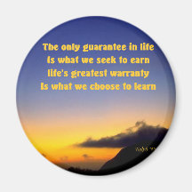 Motivational quotation fridge magnet