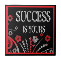Motivational Words Artistic Tiles:Success Is Yours