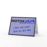 Motocross Dirt Bike Valentine's Day Card Funny