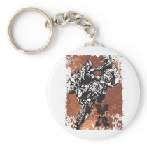 Motocross Grunge Key Chain
