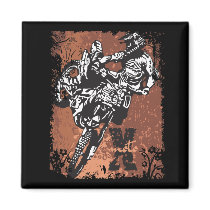 Motocross Grunge Magnet