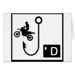 Motocross Hooked Greeting Card