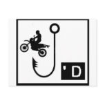 Motocross Hooked Post Card