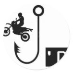Motocross Hooked Round Sticker