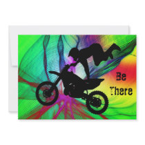 Motocross in a Psychedelic Spider Web