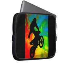 Motocross in a Solar Meltdown Laptop Computer Sleeve