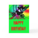 Motocross in Psychedelic Spider Web cards