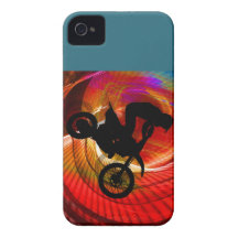 Motocross Light Streaks in a Windtunnel iPhone 4 Case-Mate Cases