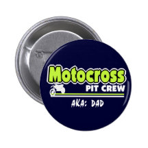 Motocross Pit Crew Dad Button
