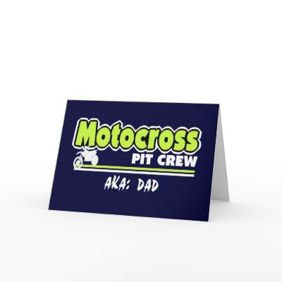 Motocross Pit Crew Dad Card