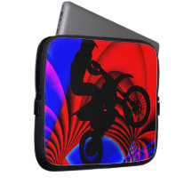 Motocrossing Going Loopy Computer Sleeves