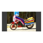 Motor Bike with Mexican Blanket photo cards