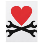 motor mechanic heart icon flyers