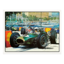 Motor Racing Postcard In Vintage Style