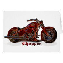 Motorcycle Chopper Card