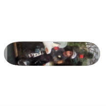 Motorcycle Cop on Patrol Custom Skateboard