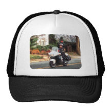 Motorcycle Cop on Patrol Trucker Hat