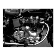 Motorcycle Engine II Post Card