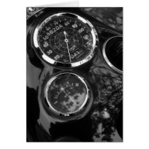 Motorcycle Gauges - Vertical Greeting Card