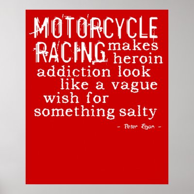 Motorcycle Heroin Dirt Bike Motocross Poster
