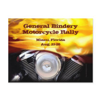 Motorcycle Motor Postcard