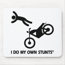 Motorcycle My Own Stunts Mousepads
