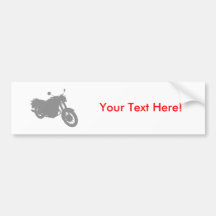 Motorcycle: Outline Profile: Bumper Sticker