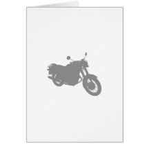 Motorcycle: Outline Profile: Greeting Cards