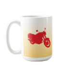 Motorcycle: Outline Profile: Coffee Mugs